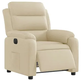 vidaXL Relaxsessel Elektrisch 148 x 79,5 x 0 cm Creme mit Liegefunktion