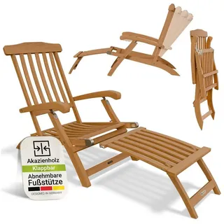 Juskys Evia Sonnenliege 196 x 54 x 95 cm Natur