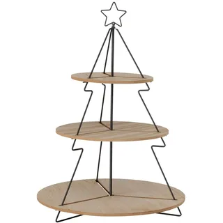Boltze Etagere Linella Weihnachten, Ø 50, Höhe 70 cm