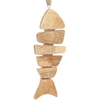 Holzfisch Deko Hängedeko Natur Jute Maritim 27cm