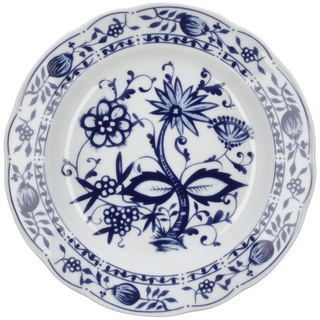 Kahla Frühstücksteller   Rosella Zwiebelmuster , blau , Porzellan , Maße (cm): H: 2,5  Ø: 20.4