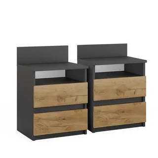 Vicco Nachtschrank Monty 39,6 x 59,1 x 32,3 cm Grau