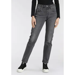 5-Pocket-Jeans LEVI'S "501 Long" Gr. 32, Länge 32, grau (grey) Damen Jeans Röhrenjeans 501 Collection