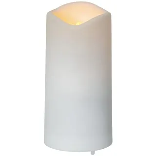 STAR TRADING Grabkerze Serene (1-tlg), LED Kerze weiß 5x10cm Timer Sensor warmweiß weiß