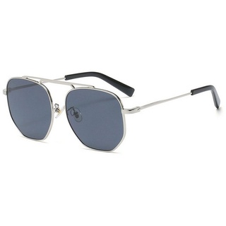 FIDDY Sonnenbrille Polarisierte Sonnenbrille Damen Herren Polarisierte Pilotenbrille (1-St) Modische Sonnenbrille für Damen, trendige Autobrille silberfarben