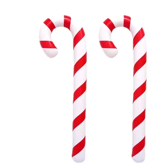 2 Stück 180cm Zuckerstangen Deko, Weihnachtsdeko Aussen, Aufblasbare Weihnachtskugeln, Weihnachtsdeko Aufblasbar, Jumbos Zuckerstangen Für Weihnachtsdekorationen, Weihnachtsfeier Dekorationszubehör