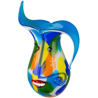 Casablanca by Gilde Tischvase Glasart Designvase "Augusto" aus Glas (1 St), durchgefärbt, handgearbeitet und mundgeblasen bunt|rot
