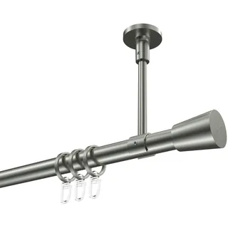 Interdeco Vorhangstange Sonette Sitra 1-läufig Ø 20 mm 260 cm Edelstahl-Optik