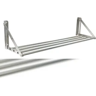 METRO PROFESSIONAL Faltbares Wandregal GFWS1120, Edelstahl, 120 x 30 cm, 30 kg