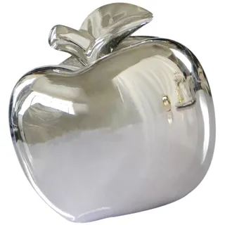 TOPPERFUN 3stücke Weihnachts Ornament Aus Keramik Festliche Tischdekoration Silberner Apfel Nordic Style Für Weihnachtsfeiern Und Heimdeko Langlebiges Porzellan Deko-Accessoire