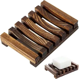 X Seifenschale Aus Holz, Handgefertigter Seifenhalter, Seifentrocknungsständer Für Badezimmer, Küchen Usw. Kann Beidseitig Platziert Werden (11,5 Cm X 8 Cm)