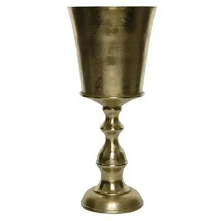 Kaemingk Dekovase Vase Pokal Gold rauhes Finish Aluminium Gold Ø 24 x 55 cm