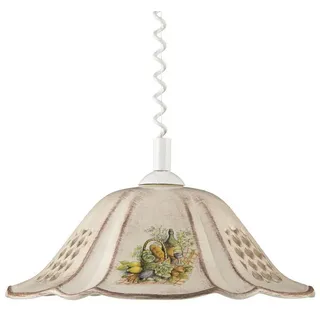 Helios Leuchten Pendelleuchte Küchenlampe Keramik, Keramiklampe, Deckenlampe, Hängelampe Esstisch, Küche Esszimmer Küchentisch, Deckenleuchte hängend höhenverstellbar braun