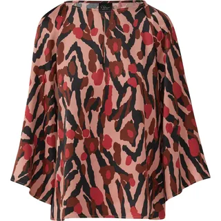 s.Oliver Satin-Bluse mit All-over-Print Rosa 40