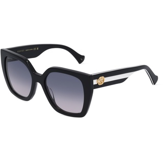 Gucci GG1300S Damen-Sonnenbrille Vollrand Butterfly Kunststoff-Gestell, schwarz