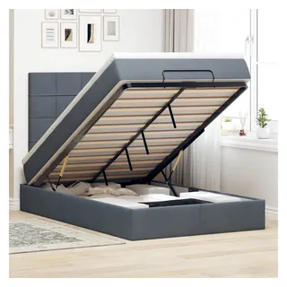 vidaXL Ottoman-Bett 120 x 190 cm Dunkelgrau