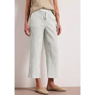 STREET ONE Style Emee Loose Fit Stoffhose Gestreift Weiß 40
