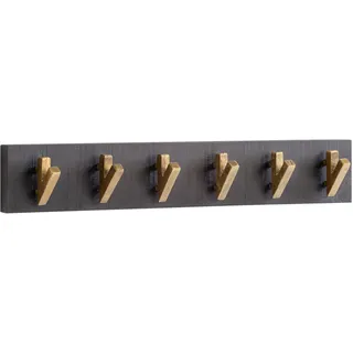 Wohnling Wandgarderobe 60 x 10 x 8 cm Schwarz