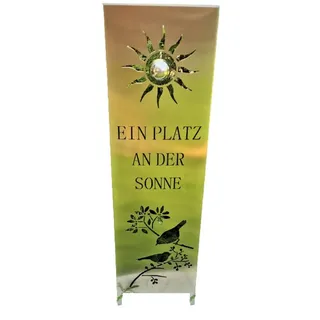 Jürgen Bocker - Gartenambiente Gartenstecker Gartenstecker Sonne 120 cm Beetstecker aus Edelstahl matt