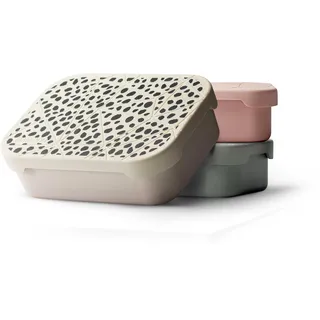 MAMEIDO Brotdose Edelstahl 800ml, flexiblem Trenner & Silikondeckel, Lunchbox Erwachsene, leichte Vesperbox Kinder, Brotbox Kinder mit Fächern (Almond Flakes, 0,8l)
