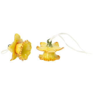 Villeroy und Boch Mini Flower Bells Osterglocken, 2er Set, 4 cm, Porzellan, Gelb, Blumen