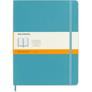 Moleskine Notizbuch liniert XL blau