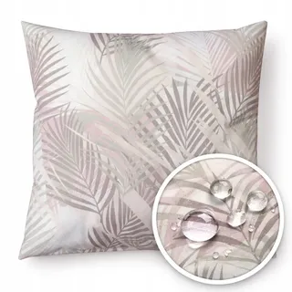 Wasserfestes Boho-Gartenkissen Beige 40x40