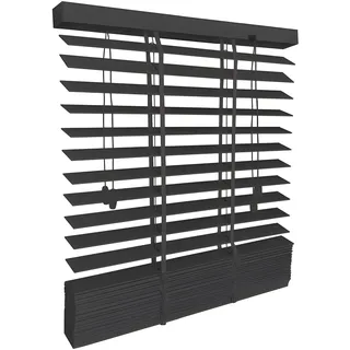 Sol Royal Holzjalousie 75 x 180 cm Schwarz