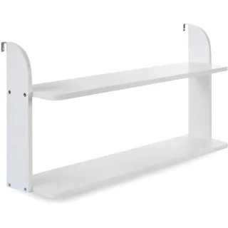 Homestyle4u Hochbett Einhängeregal 83 x 40 x 18 cm Kiefer lackiert weiß
