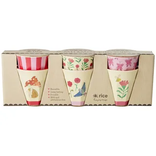 Rice Melaminbecher 0,16 l Pink 6 St.
