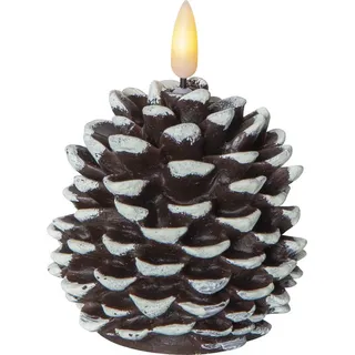Star Trading Star LED-Wachskerze 'Flamme Kotte', Farbe: braun,