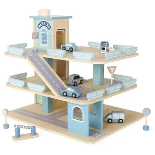 Bayer Chic 2000 Parkhaus aus Holz | Spielgarage mit Lift & Zubehör