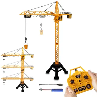 Jamara Kran Turmdrehkran Crane XXL 128 2,4GHz RTR gelb (406320)