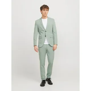 Jack & Jones Anzug JPRFRANCO Extra schmal, pflegeleicht, stilvoll mit fallendem Revers Materialmix aus Polyester, Viskose und Elasthan grün 50