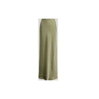 Fließender Maxi-Rock mit elastischem Bund, Khaki, 44