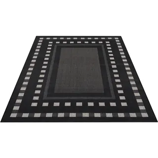 Teppich ANDAS "Dalija" Teppiche Gr. B/L: 300 cm x 400 cm, 8 mm, 1 St., schwarz Esszimmerteppiche Outdoor geeignet, Sisal-Optik, Wetterfest & UV-beständig, Flachgewebe