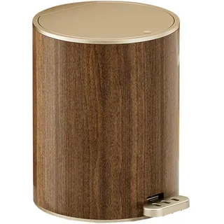 Tsffae Papierkorb, Moderner Papierkorb Aus Holz, Retro-mülleimer, Runde Katzentoilette, Kleiner Mülleimer, Mülltonnenbehälter Deckel Für Zuhause Und Büro