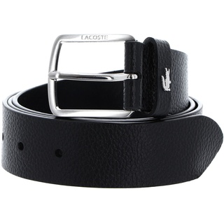 LACOSTE Elegance Grained Leather Belt W95 Noir