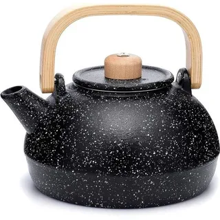Gusseiserne Teekanne, Große Kapazität 48oz Teekessel für den Herd, Japanische Teekanne mit Emaille-Innenbeschichtung, 1300ml