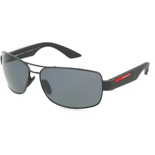 Prada Linea Rossa PS50ZS Herren-Sonnenbrille Vollrand Quadratisch Metall-Gestell, Schwarz