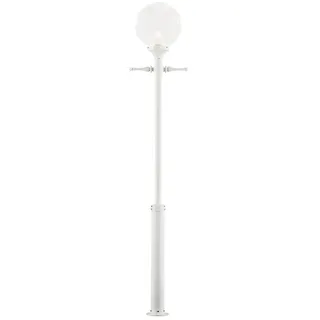 KONSTSMIDE LED Pollerleuchte, LED wechselbar, warmweiß, Mastleuchte Garten-wegbeleuchtung, Straßenlaterne Weiß, H: 240cm weiß