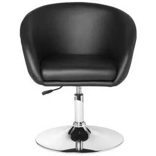 FineBuy Loungesessel Kunstleder 120 kg 0 x 0 x 0 cm Schwarz drehbar