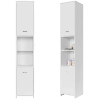 CASARIA Neapel Hochschrank 30 x 180 x 30 cm Weiß Holz, MDF