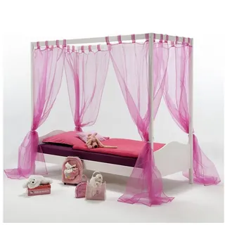 Idimex Himmelbett Nadine 90 x 200 cm Kiefer massiv weiß lackiert