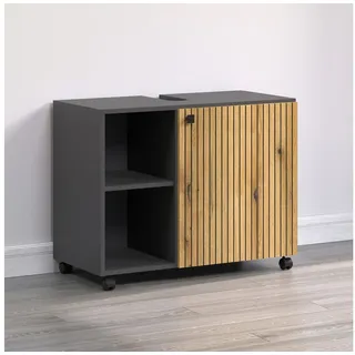 welltime Waschbeckenunterschrank grau 80 cm x 64 cm x 42 cm