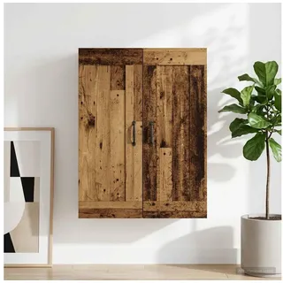 furnicato Hängeschrank Wandschrank 69,5 x 34 x 90 cm Altholz (1-St) Umkehrbare Tür und 3 Fächer, Wandregal für dein Wohnzimmer braun 69.5 cm x 90 cm x 34 cm