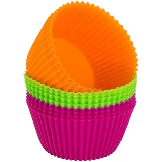 Extra große Silikon Muffinform 12 Stück für Cupcakes Kuchen Eis Pudding