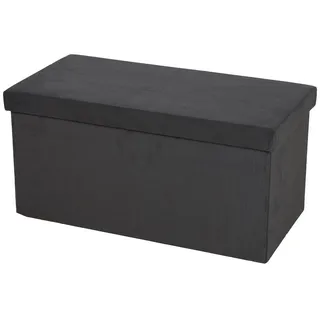 Urban Living Truhenbank SITZBANK CORD "velours côtelé" zusammenklappbar, Aufbewahrungsbox Truhe mit abnehmbarem Deckel grau