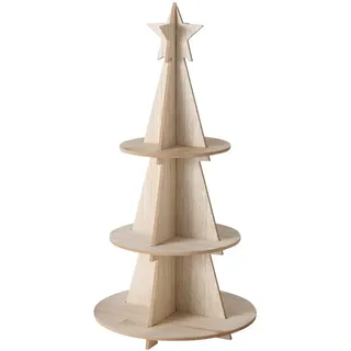 Etagere CHRISTMAS TREE natur braun Holz Dekoetagere Weihnachtsbaum Tannenbaum