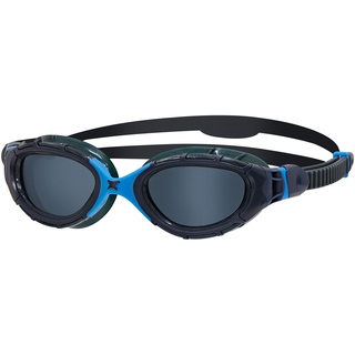 Zoggs Unisex-Flex Schwimmbrille, Grau/Blau/Geräucherte Tönung, Regular